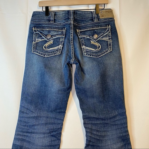 SILVER Jeans Women’s Size W30/L30 Denim Suki Bootcut Fit Stretch Mid Rise - Picture 9 of 13